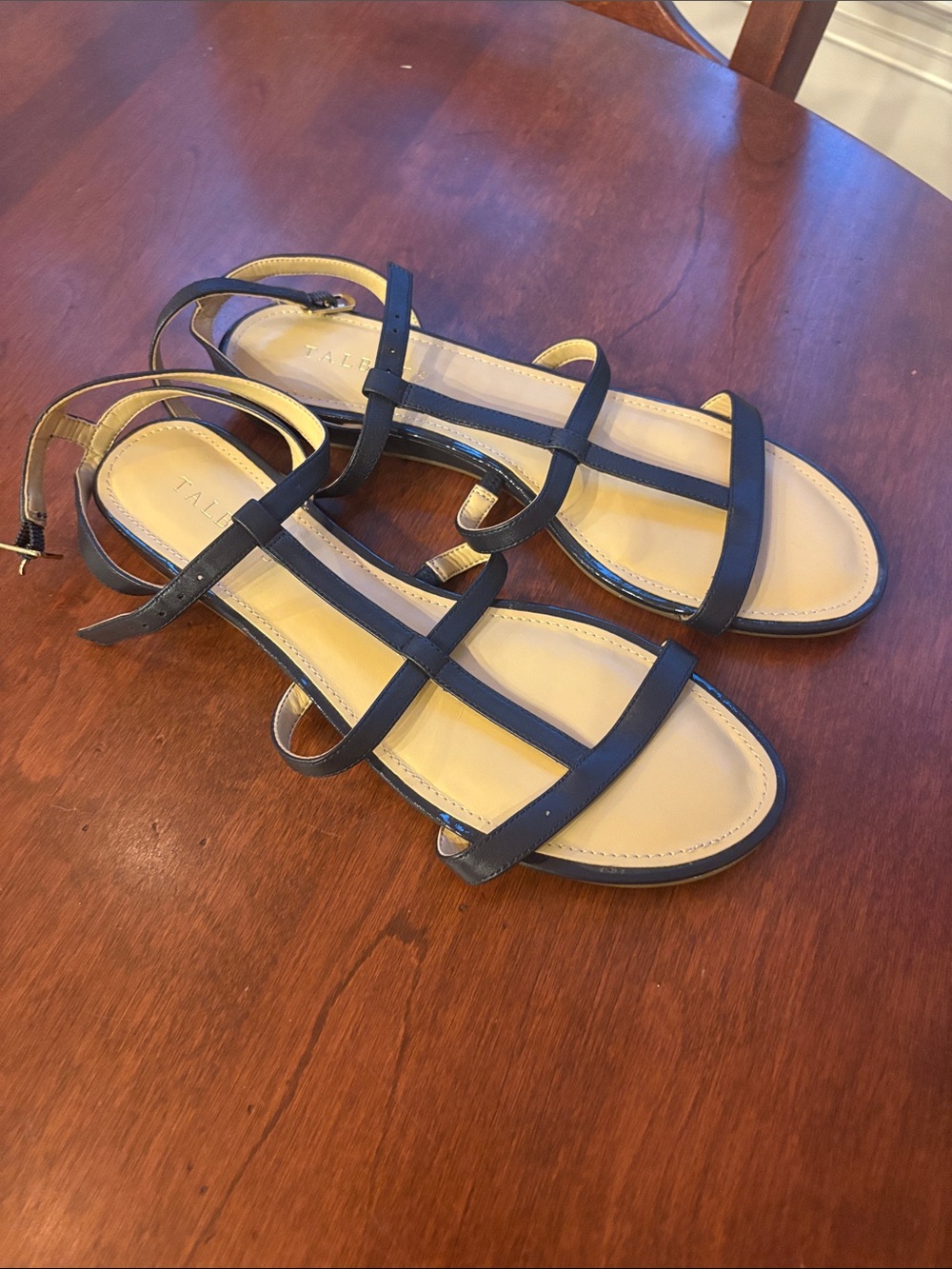 Talbots black Strappy Leather Sandals